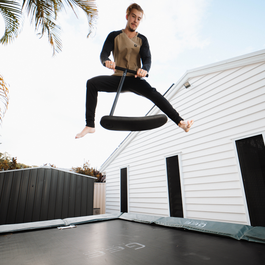 Trampoline and Indoor Trick Scooter