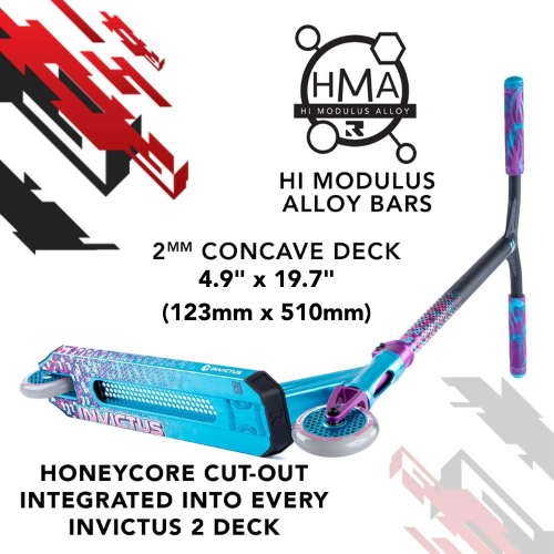 Invictus v2 Scooter - Teal/Purple