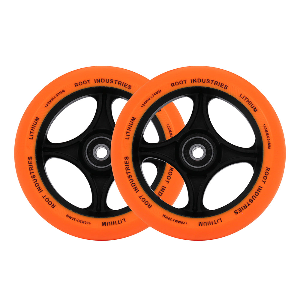 Lithium 120mm x 30mm Wheels - Orange