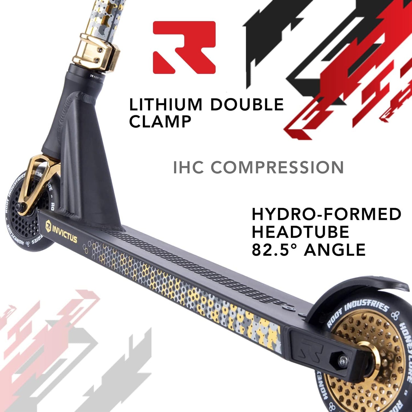 ROOT INDUSTRIES Invictus 2 Pro Scooter Black/Gold Rush