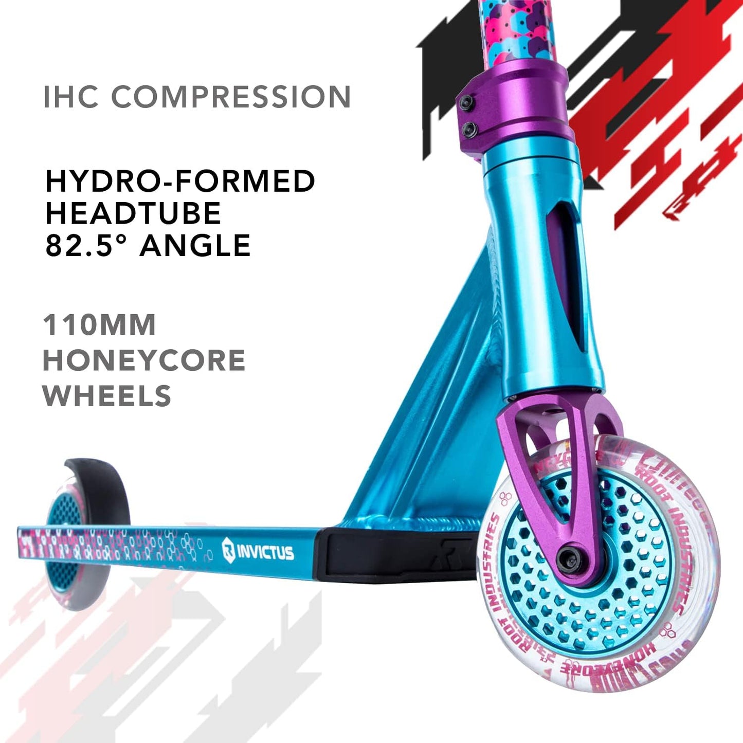 Invictus v2 Scooter - Teal/Purple