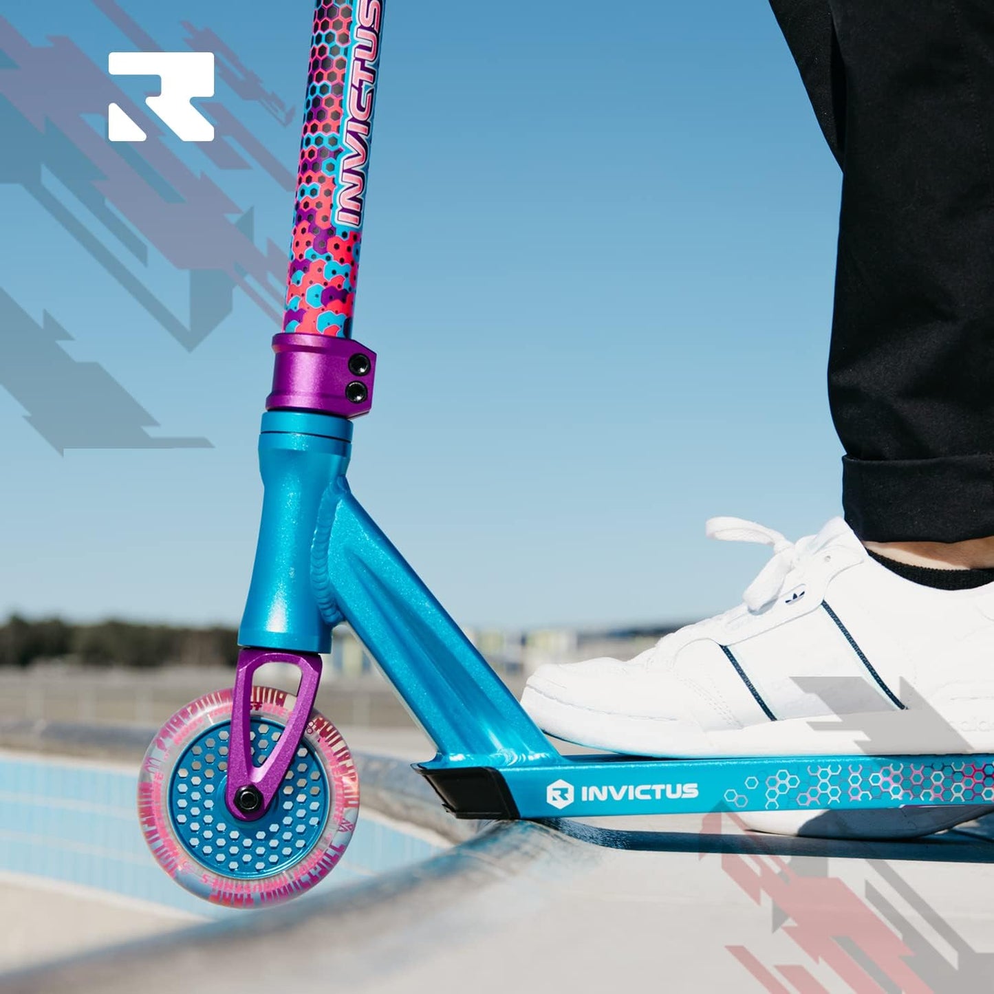 Invictus v2 Scooter - Teal/Purple