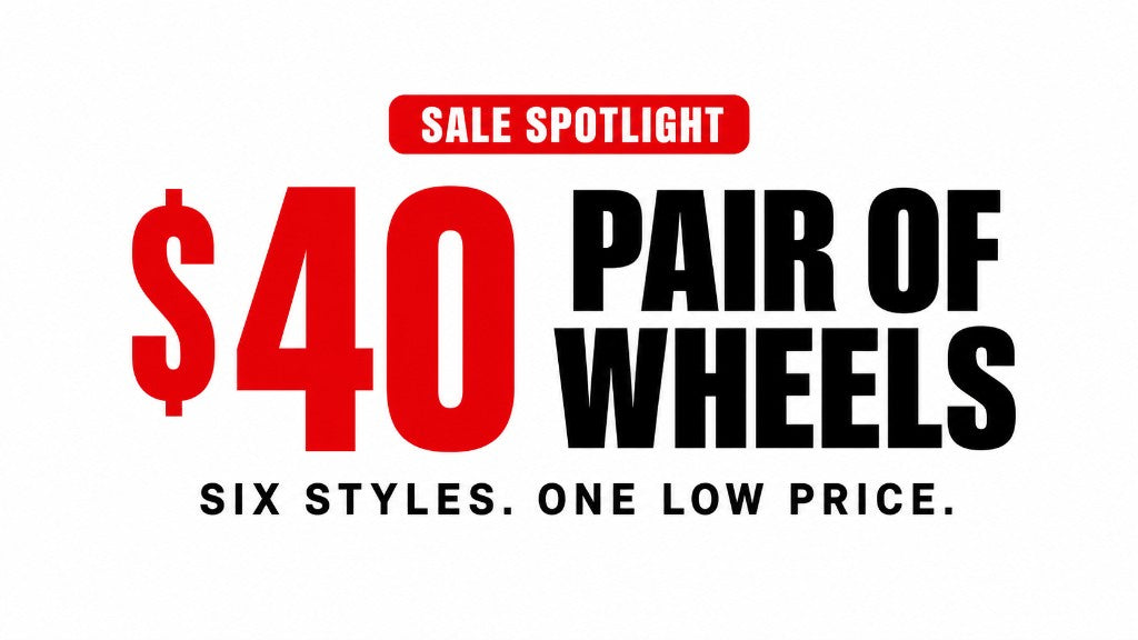 $40 pair of wheels sale banner