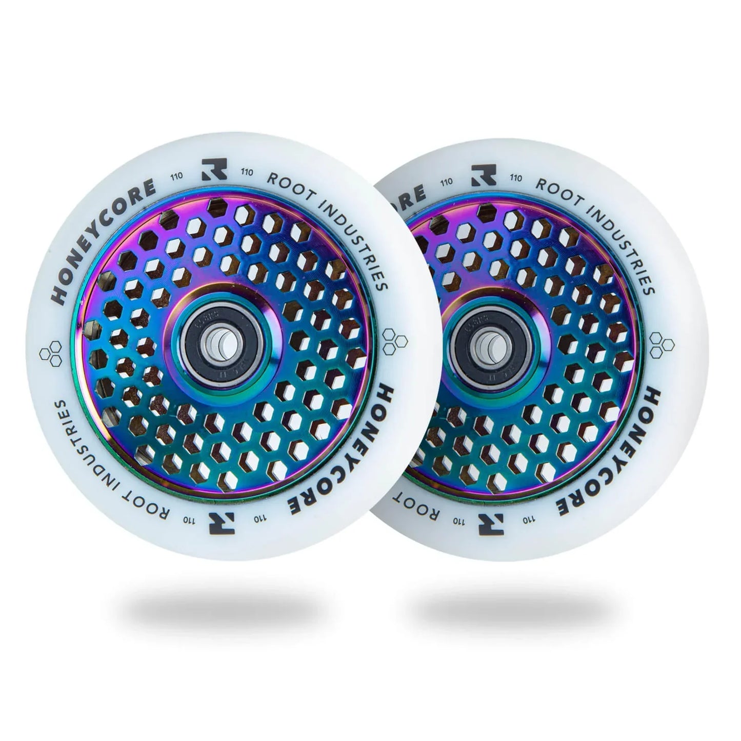 HoneyCore 110mm Wheels - White/Rocket Fuel