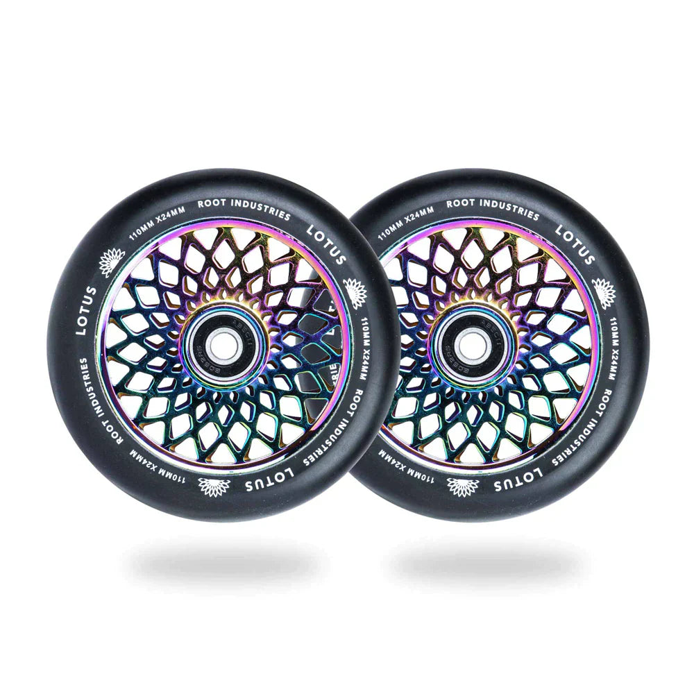 Lotus 110mm Wheels - Black/Rocket Fuel