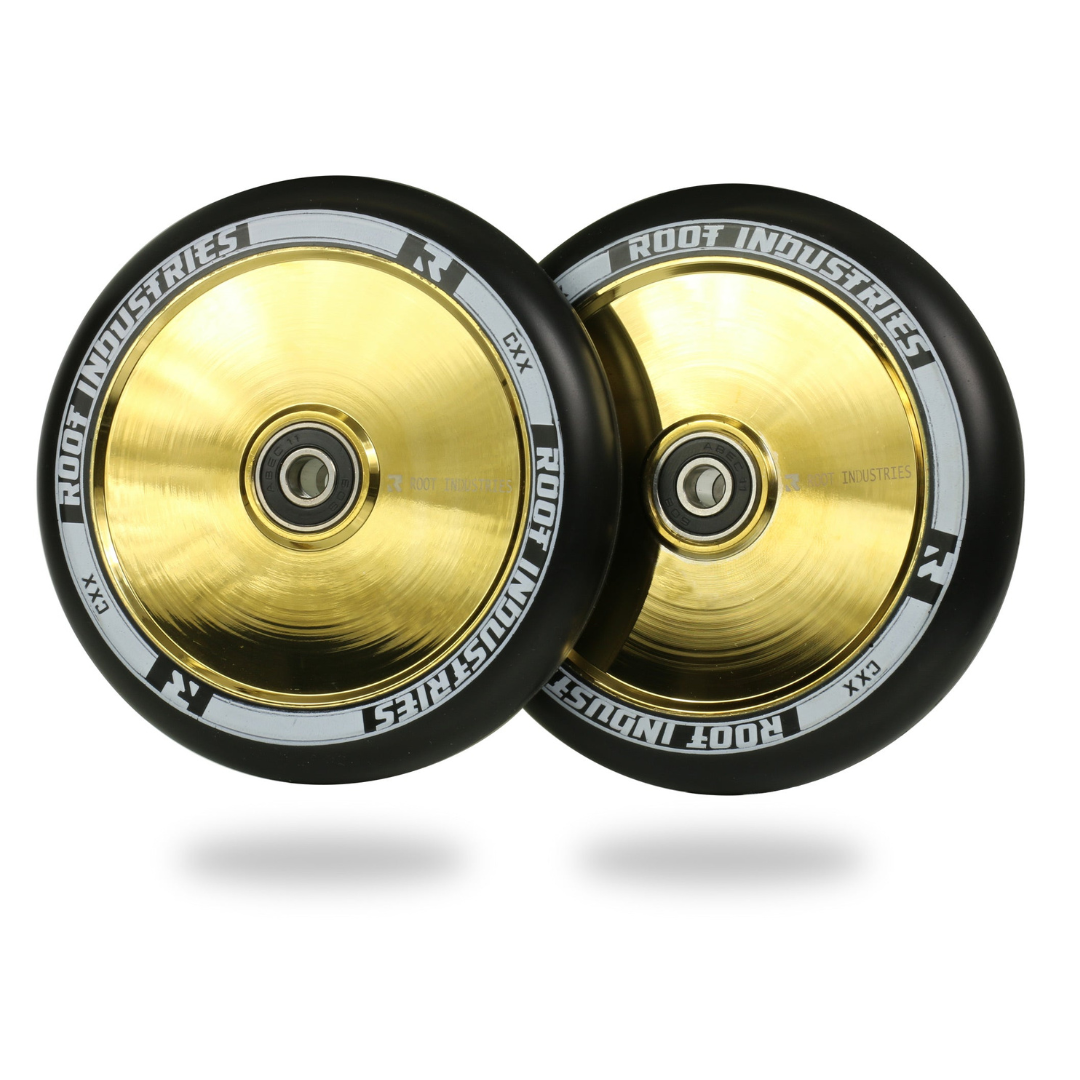 AIR 120mm Wheels - Black/Gold Rush