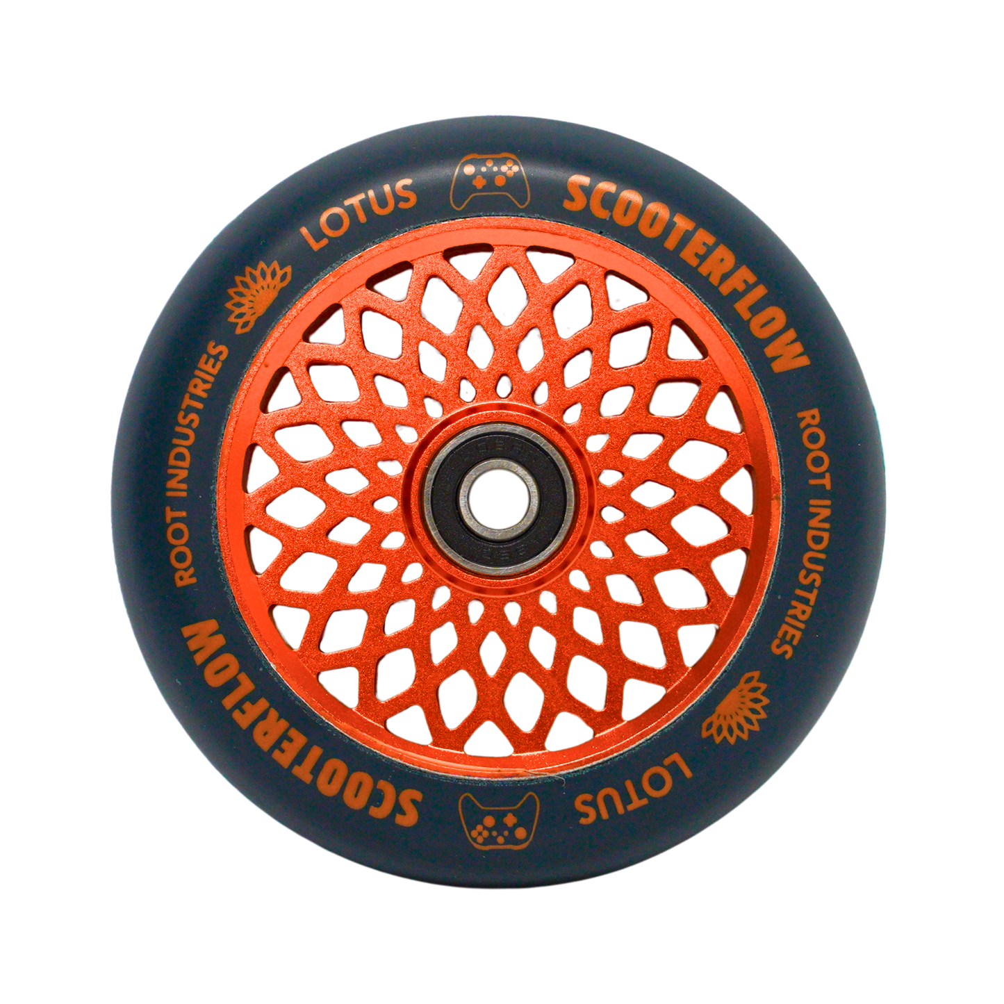 Root Industries x ScooterFlow - 110mm Limited Edition Lotus Wheels - Blue/Orange