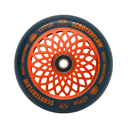 Root Industries x ScooterFlow - 110mm Limited Edition Lotus Wheels - Blue/Orange