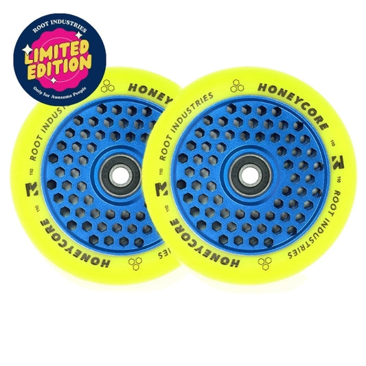 Root Industries HONEYCORE 110mm Wheels - Yellow/Blue