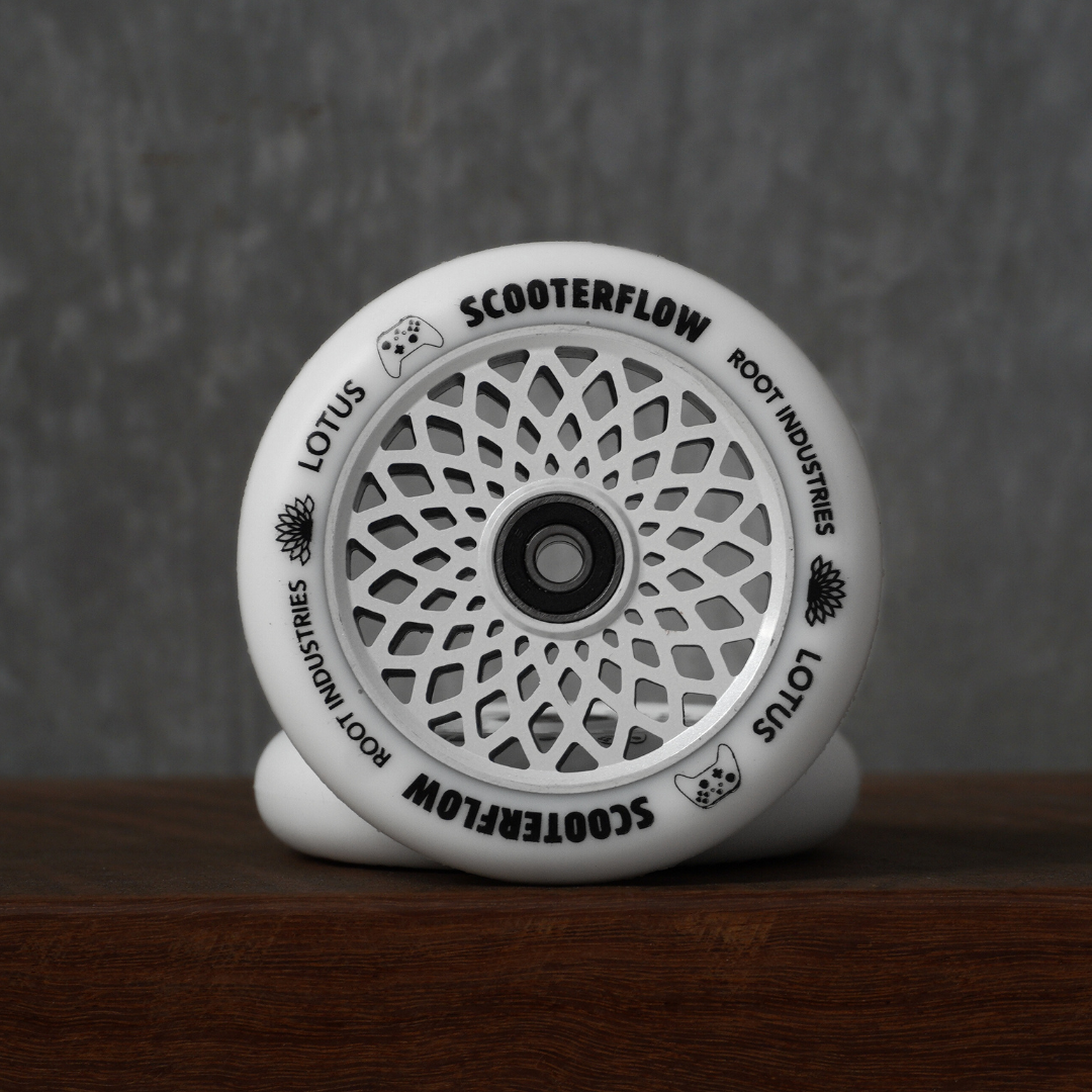 Root Industries x ScooterFlow - 110mm Limited Edition Lotus Wheels - White/White