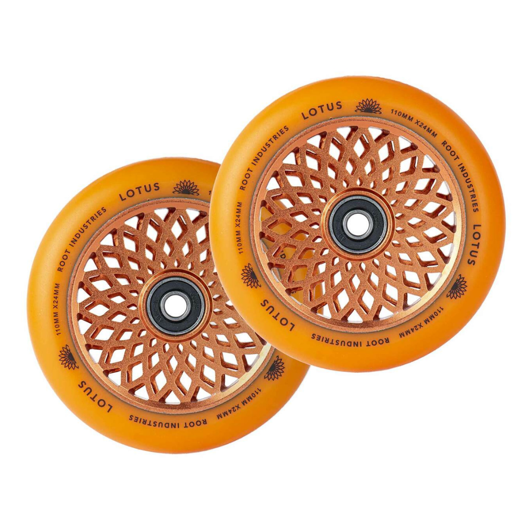 Lotus 110mm Wheels - Orange/Orange