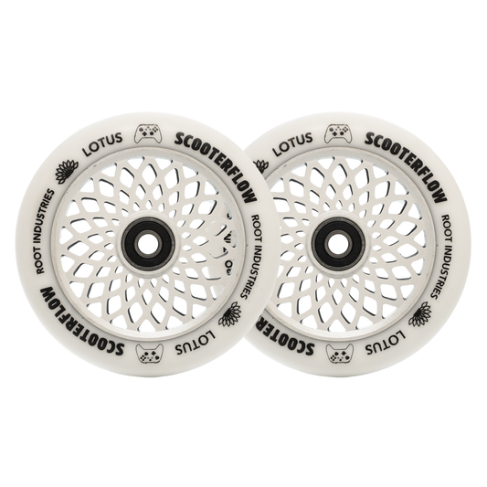 Root Industries x ScooterFlow - 110mm Limited Edition Lotus Wheels - White/White